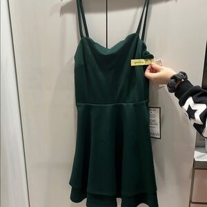 Speechless Dark Green Mini Dress